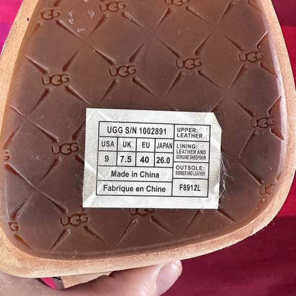 UGG Australia Maliha Woven Chocolate Brown Leather Ankle Boots Size 9 NEW - Picture 9 of 13